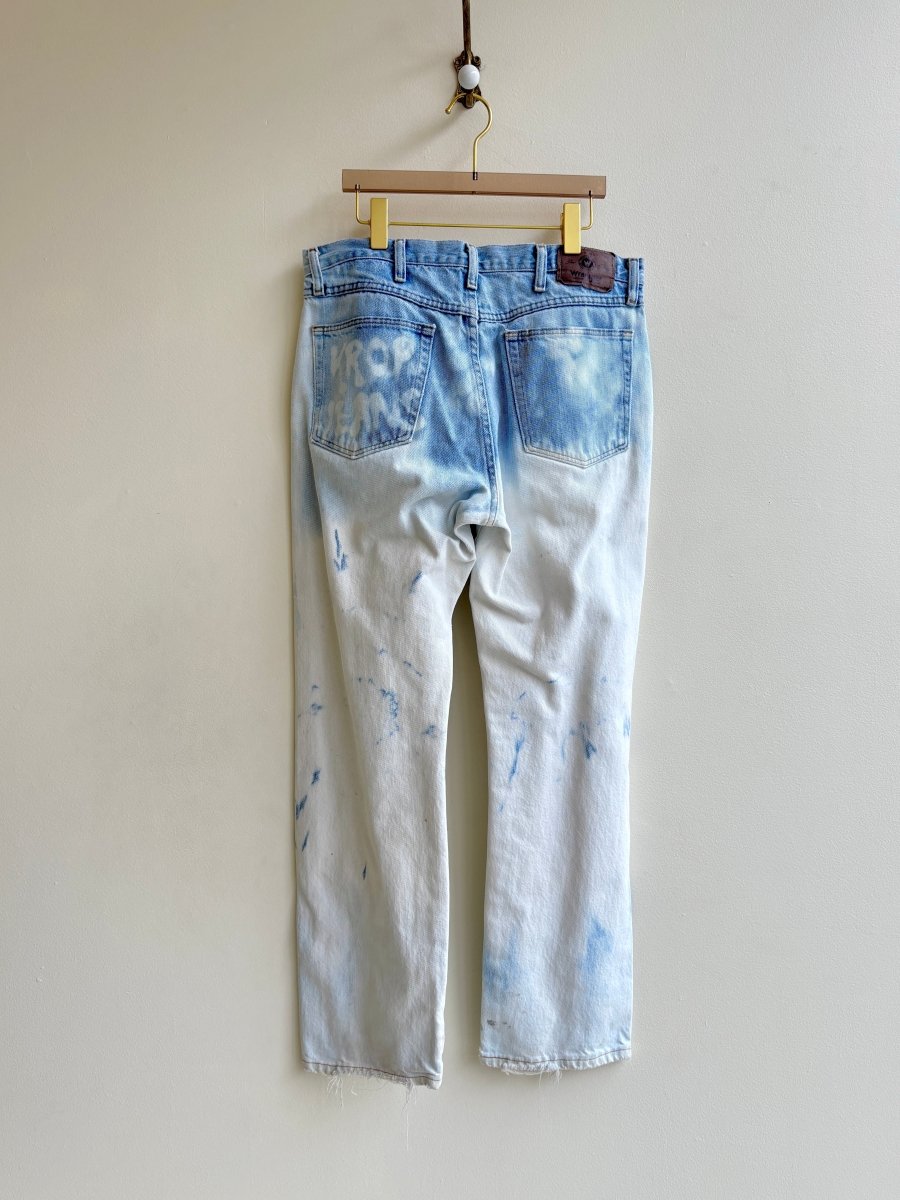 Hand Dyed Blue & White Ombré Vintage Pants (Reworked) - Made X Hudson