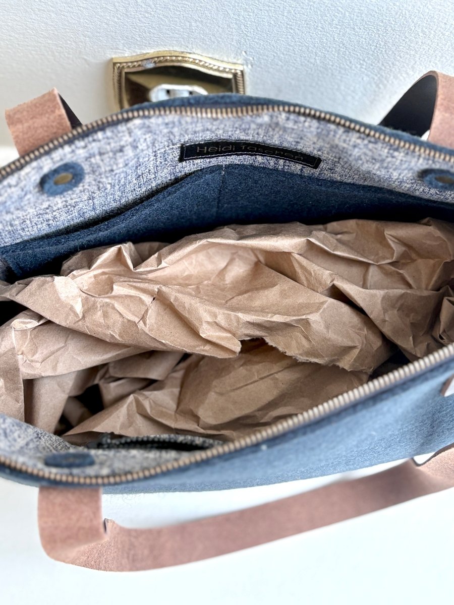 Large Wool Felt Bag in Charcoal - Made X Hudson