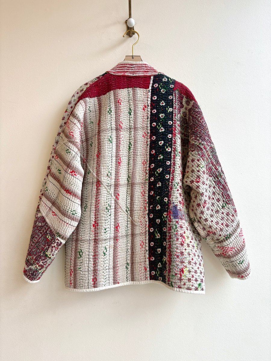 Reversible Ladhiya Quilted Jacket in Colors Fawn, Terracotta, Cream & Taupe, Crimson, Black - Made X Hudson