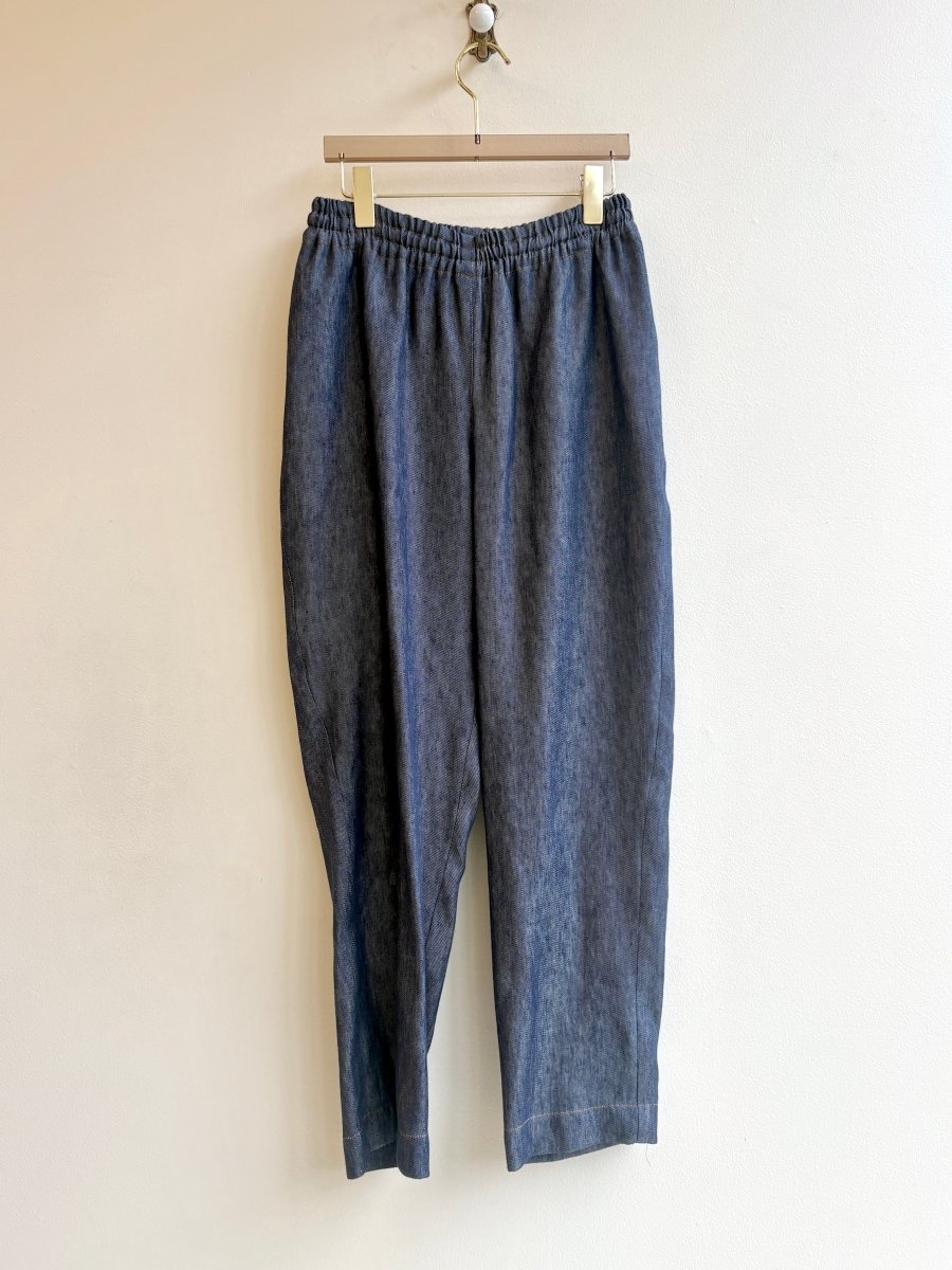 Dark Denim Joggers With Gold Stitching - Made X Hudson