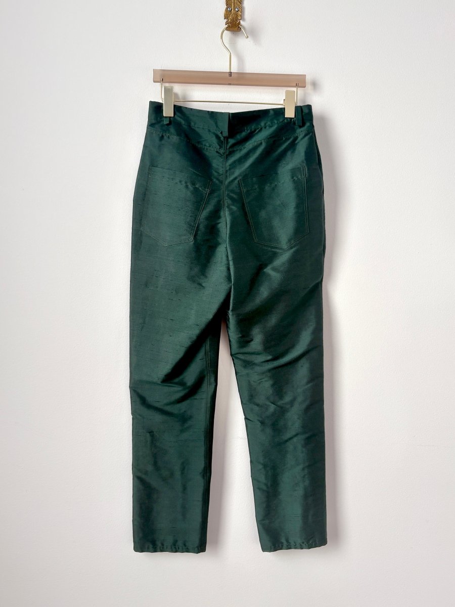 Marlene Jean in Emerald Silk Shantung - Made X Hudson