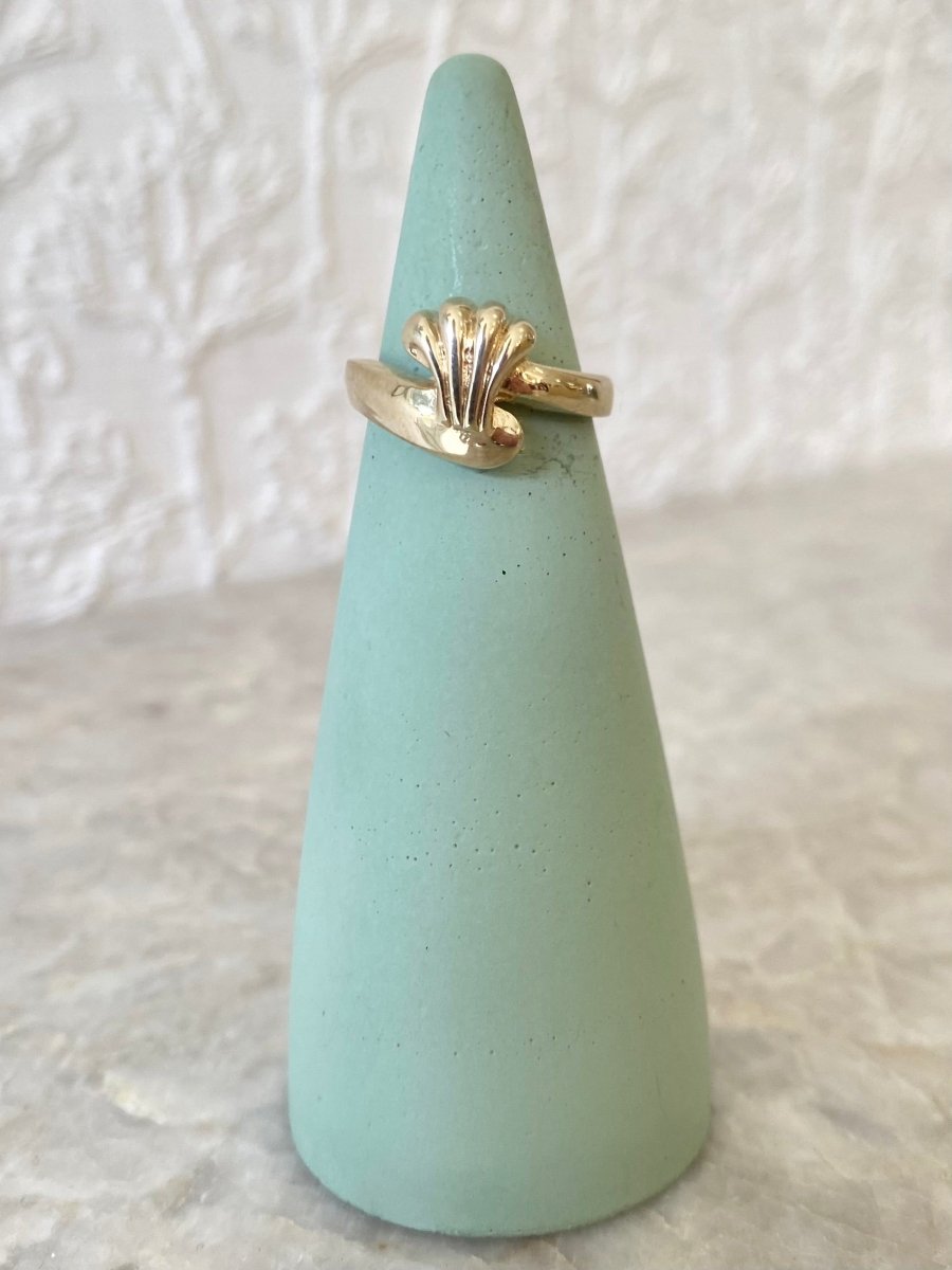 Brass Seashell Croissant Ring - Made X Hudson