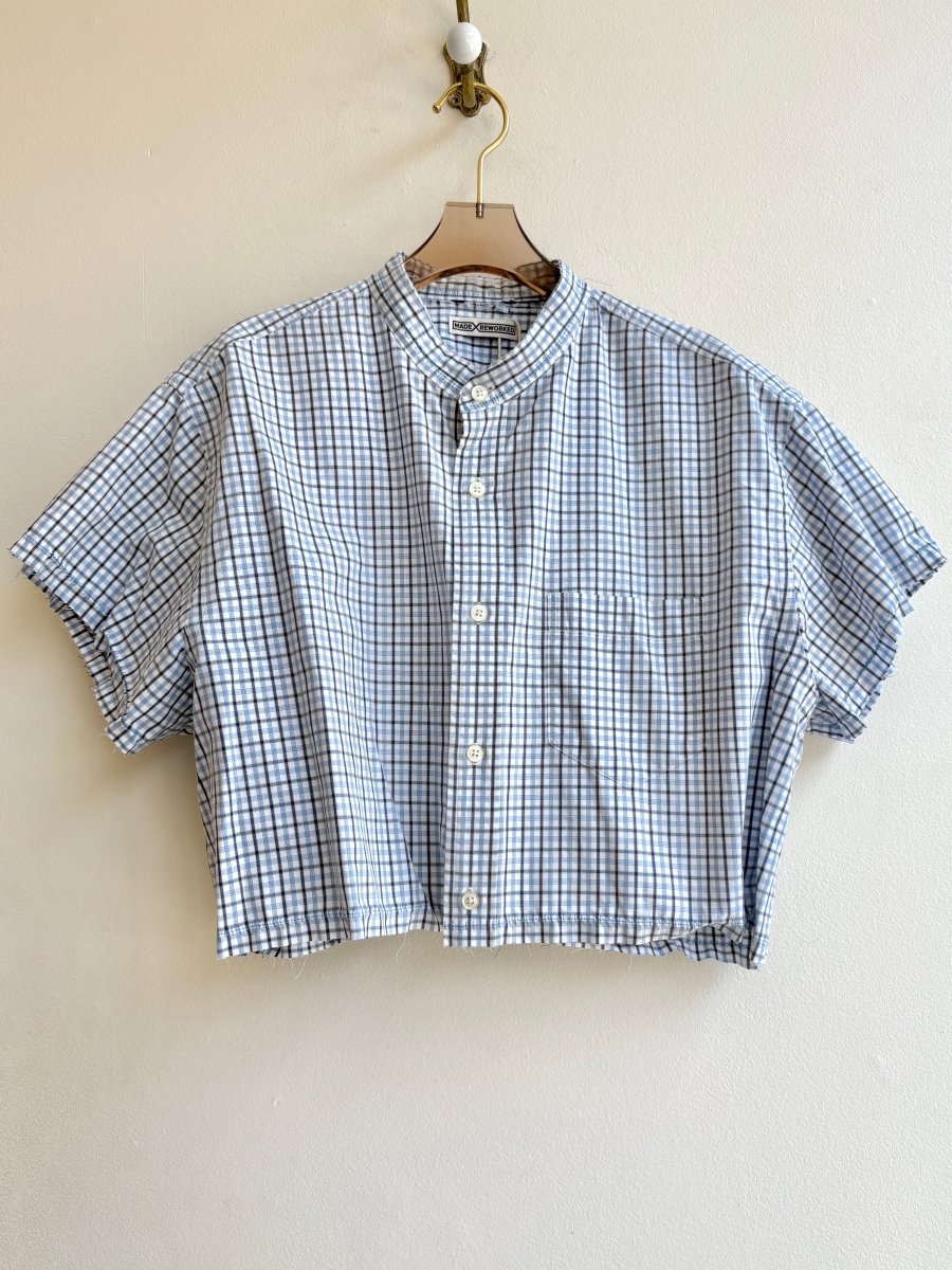 The Valley Shirt in Grey Blue and Smoke Plaid (Reworked) - Made X Hudson