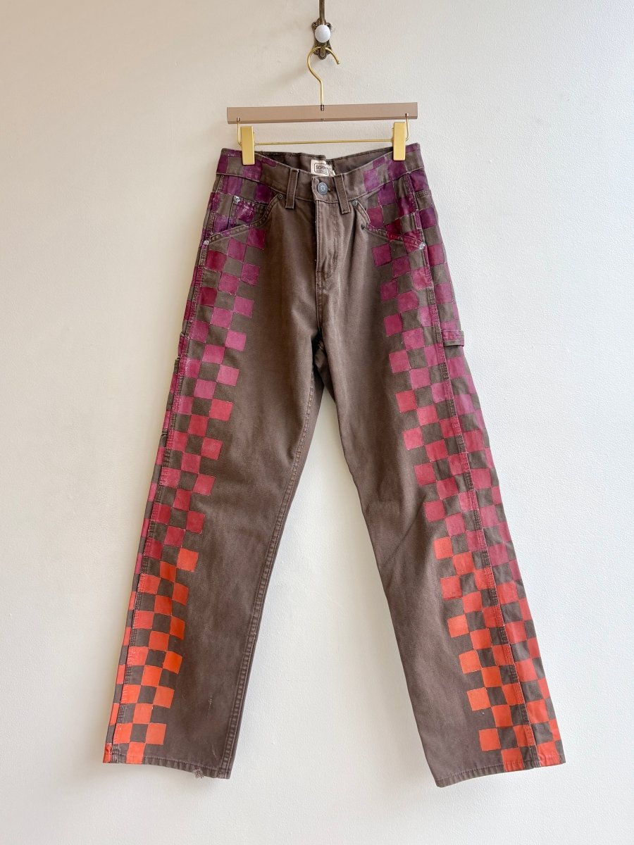 Gradient Checker Jeans | Plum to Rust (Reworked) - Made X Hudson