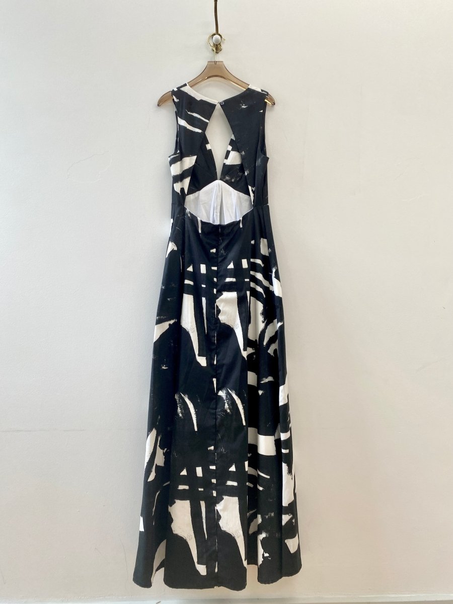 Black & White Sleeveless “Origami” Dress - Made X Hudson
