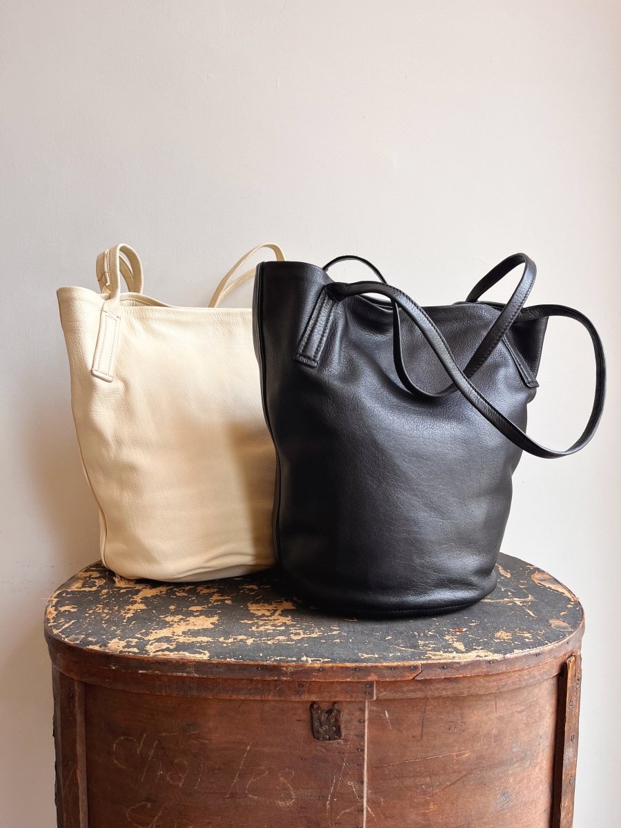 Waverly Leather Bucket Tote Bag (Multiple Colors) - Made X Hudson