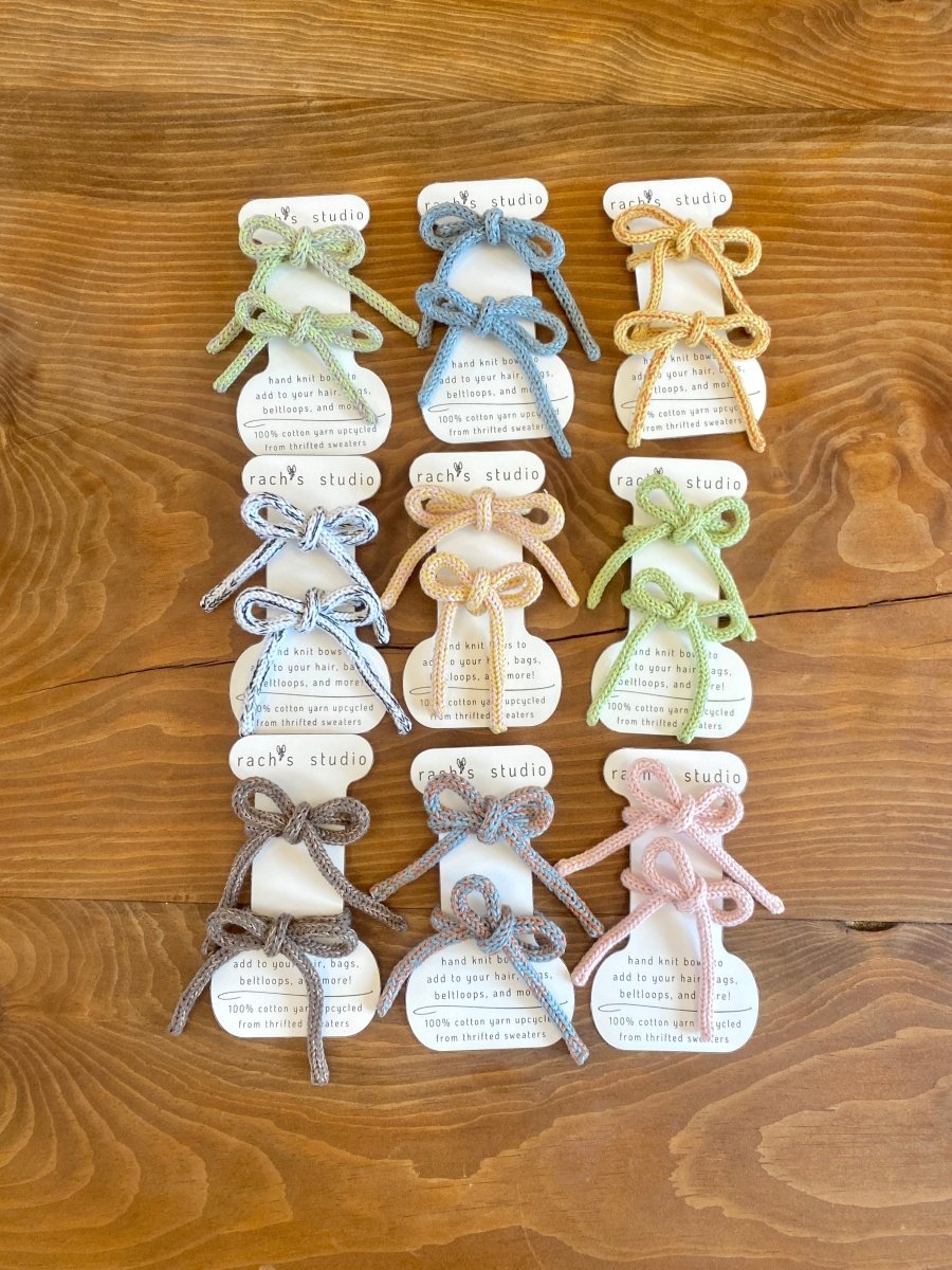 Knitted Hair Bow Ties (Multiple Colors) - Made X Hudson