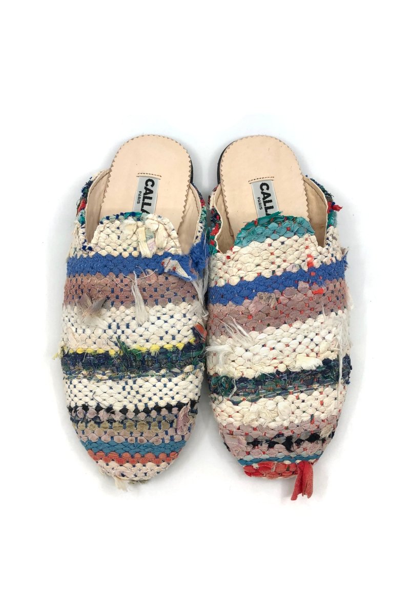 Kili Babouche Flats In Colors White, Lavender, Blue, & Black (Size 42) - Made X Hudson