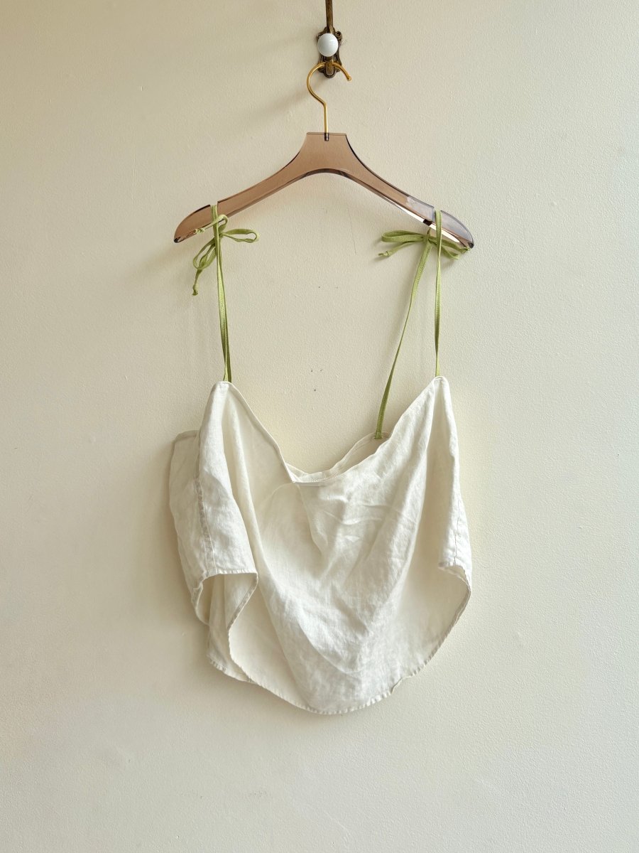 Natural and Green Ties Costa Top (Reworked) - Made X Hudson