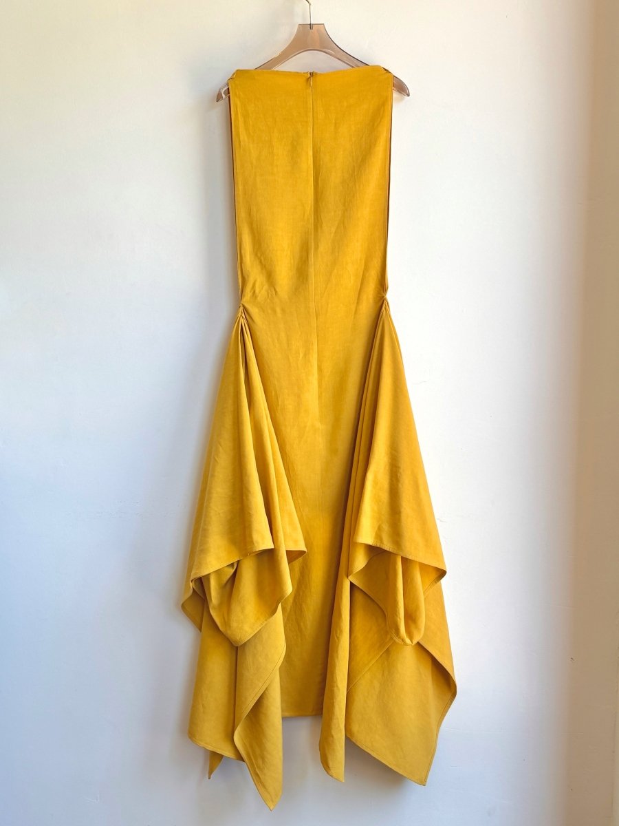 Zero - Waste Dress in Golden Yellow - Made X Hudson