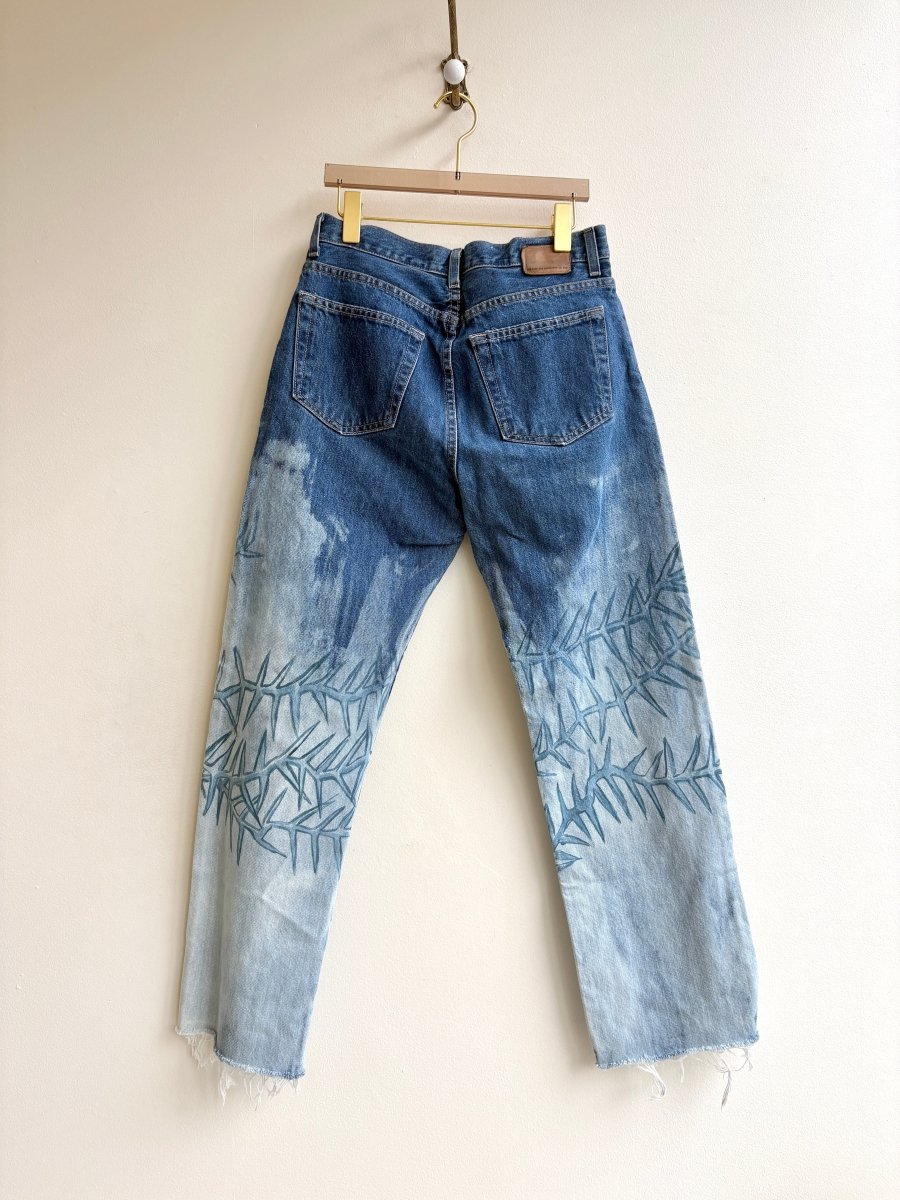Bramble Brush Two Tone Denim | Hand Painted (Reworked) - Made X Hudson