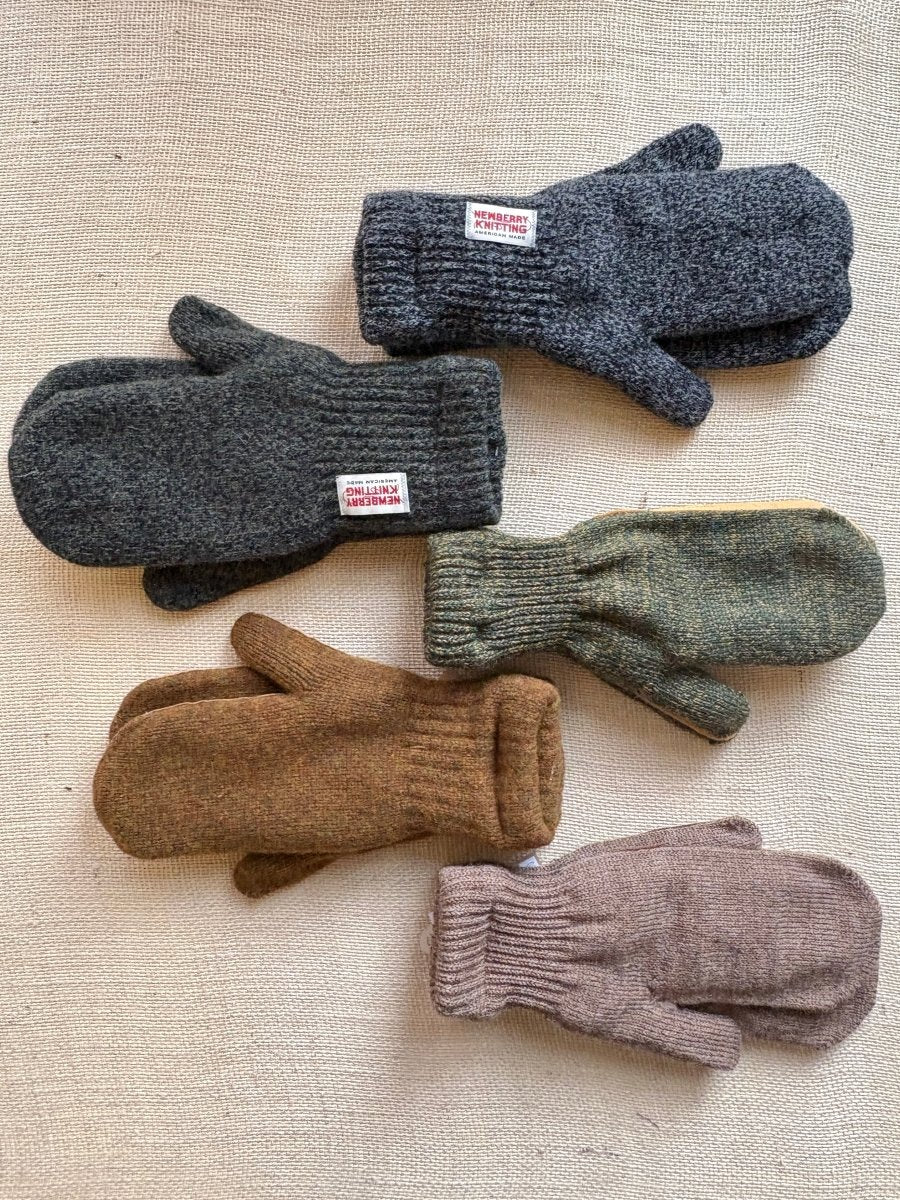 Lined Wool Mittens w/ Leather Palms | Mens One Size (More Colors) - Made X Hudson