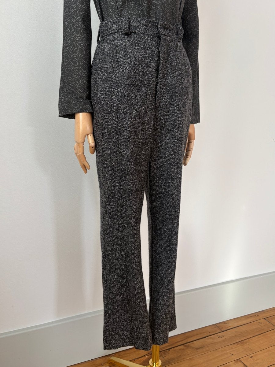 Bronwen Pant in H.S. Cashmere Boucle Sharkskin - Made X Hudson