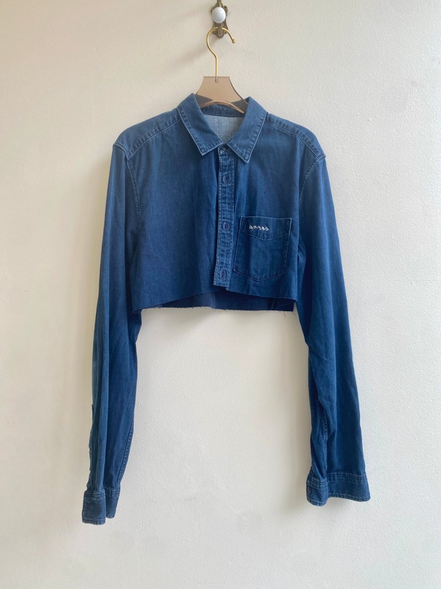 Annette Dark Wash Denim Crop Top (Reworked) - Made X Hudson