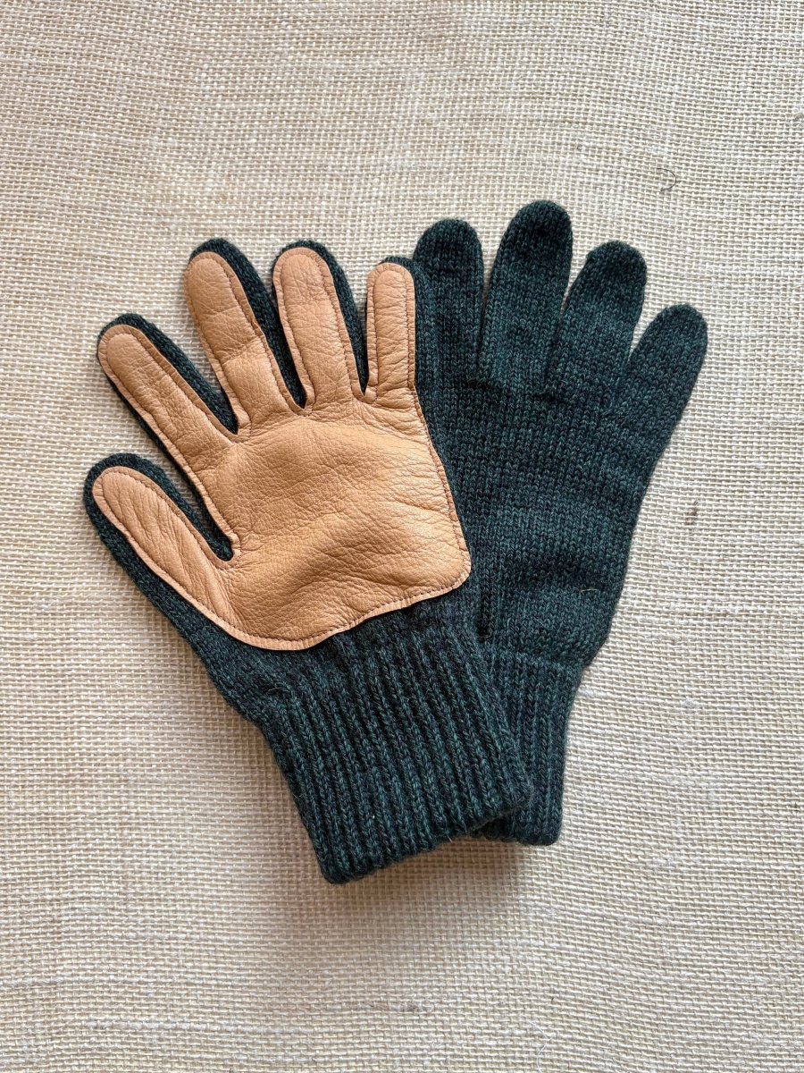 Wool Gloves w/ Leather Palms | Men’s One Size (Multiple Colors) - Made X Hudson