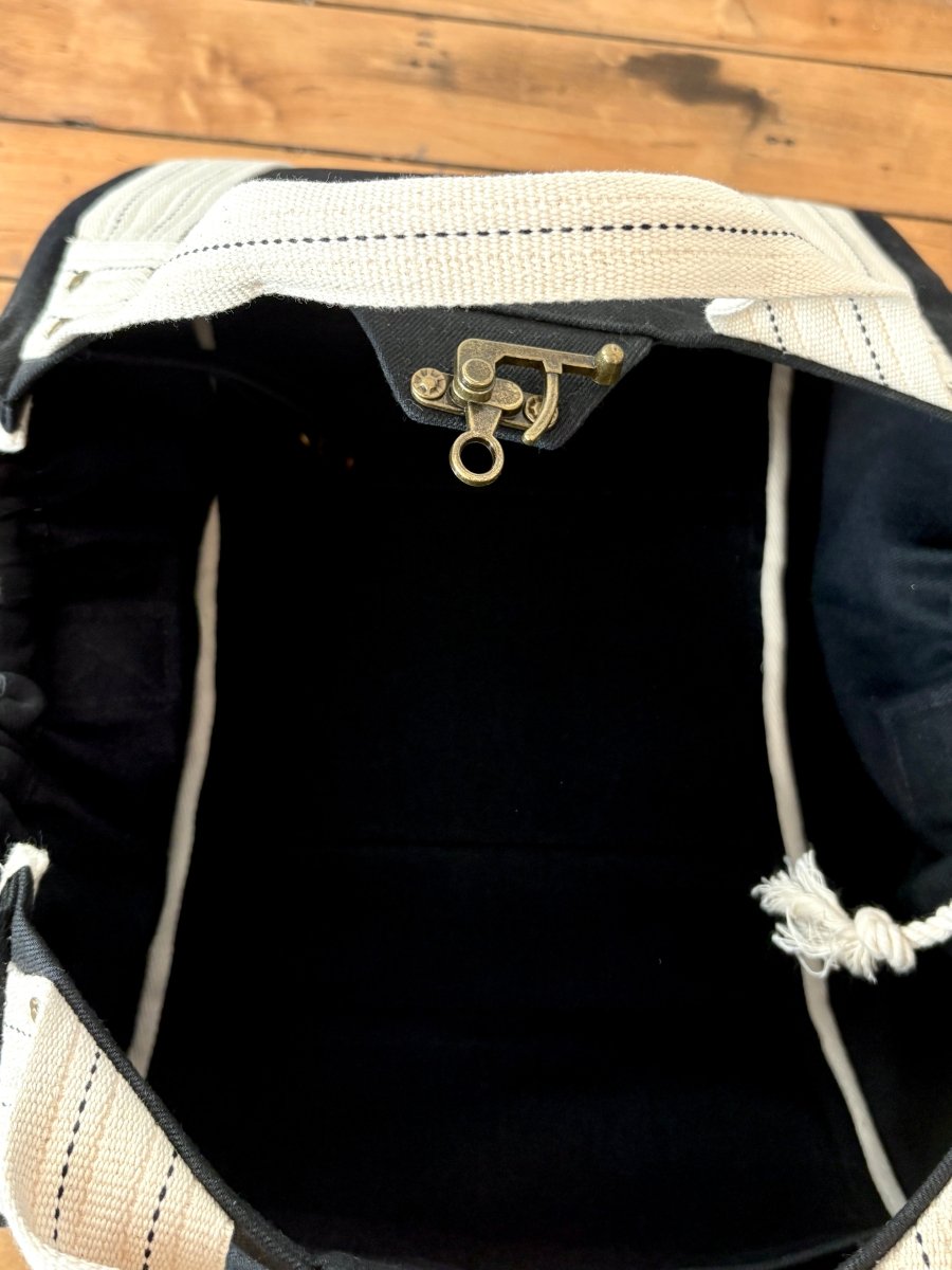 Cross - Body Duffel Bag in Black Denim - Made X Hudson