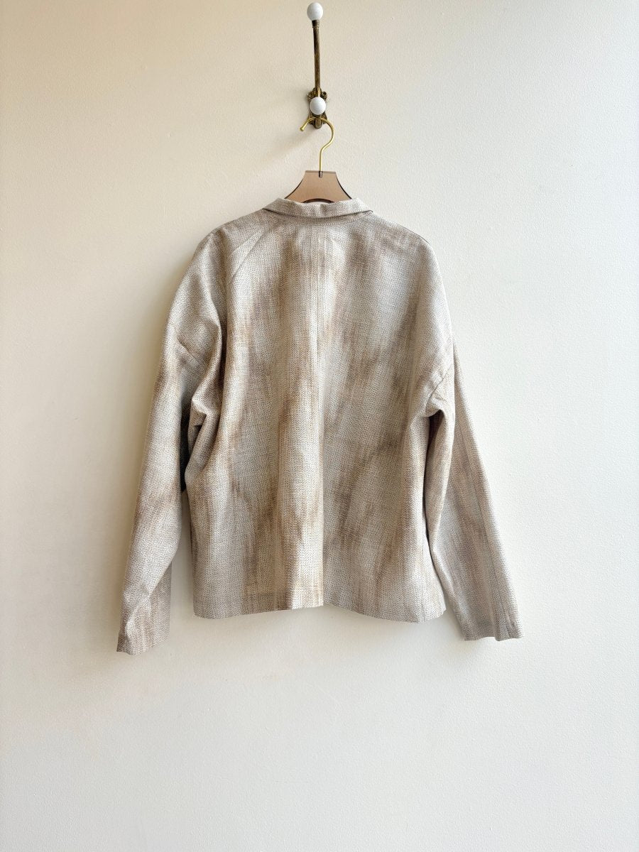 Tan & Cream Shibori Jaquard Jacket - Made X Hudson
