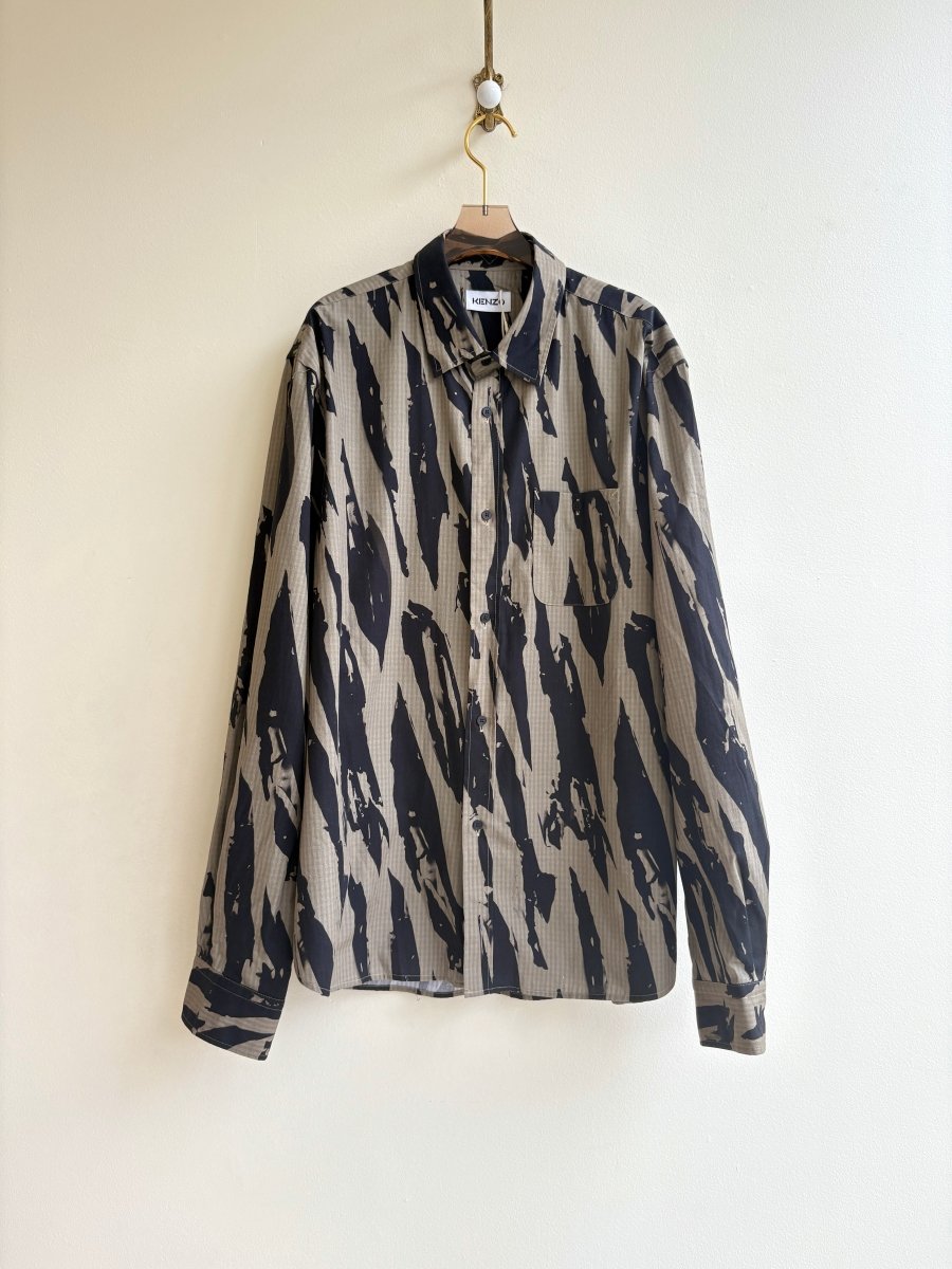 Kenzo | Pleat Camo Shirt in Bronze (Vintage) - Made X Hudson