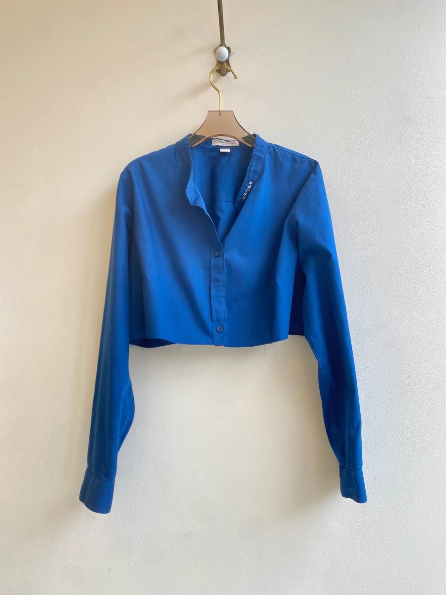 Cobalt Blue Annette Crop Top (Reworked) - Made X Hudson