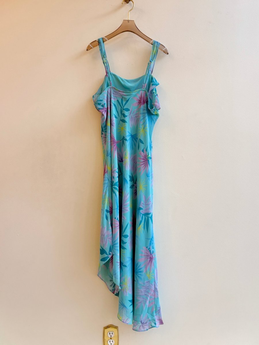 Private Luxuries | Island Palm Turquoise Tank Dress (Vintage) - Made X Hudson