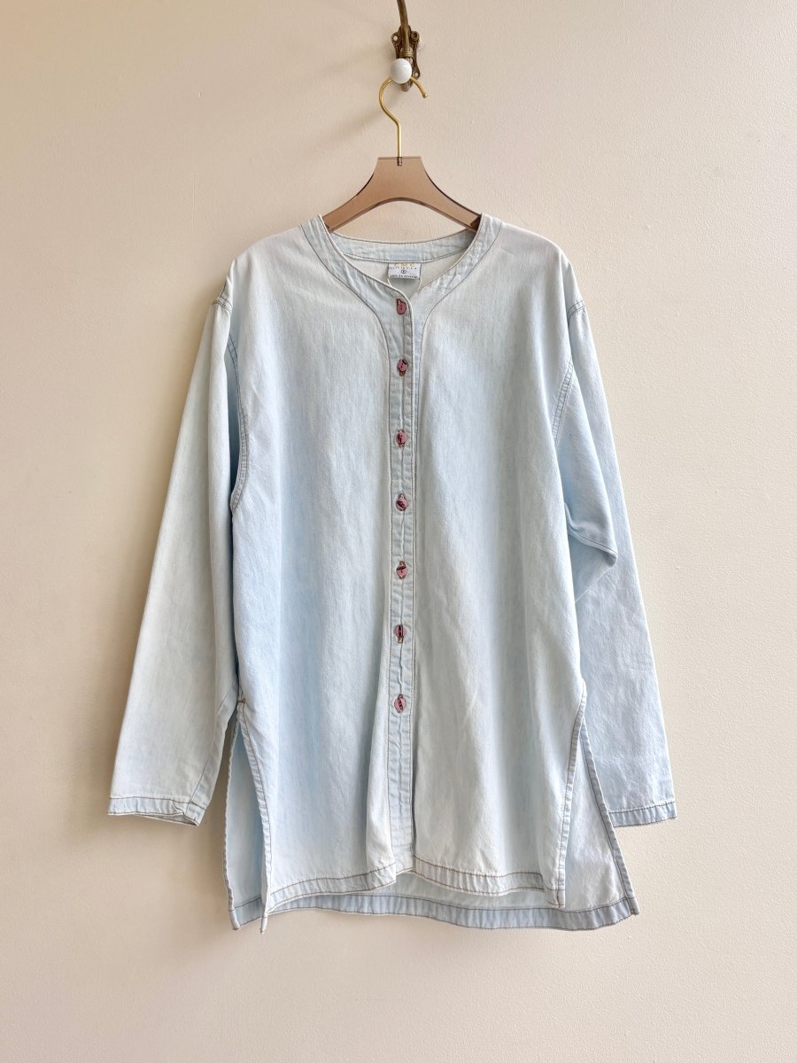 CMC | Light Chambray Collarless Tunic (Vintage) - Made X Hudson