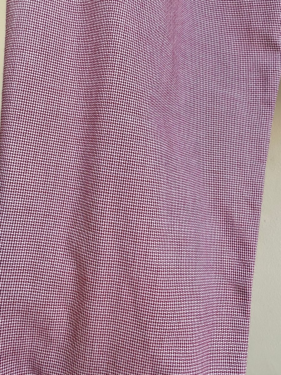 The Kevin Top | Burgundy Basket Woven Pattern Top w/ Gathered Waist (Reworked) - Made X Hudson