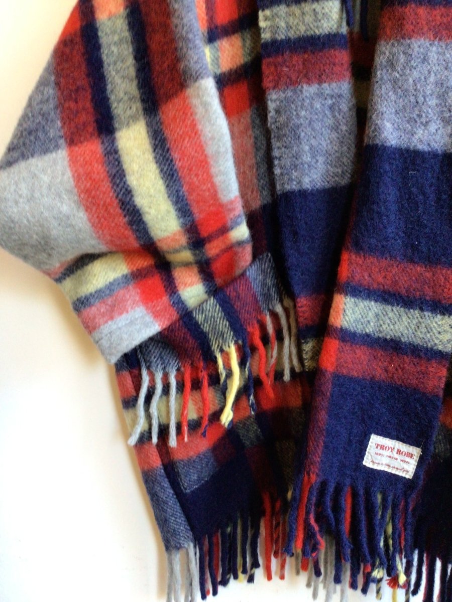 Red, White, & Blue Plaid Heritage Blanket Coat - Made X Hudson