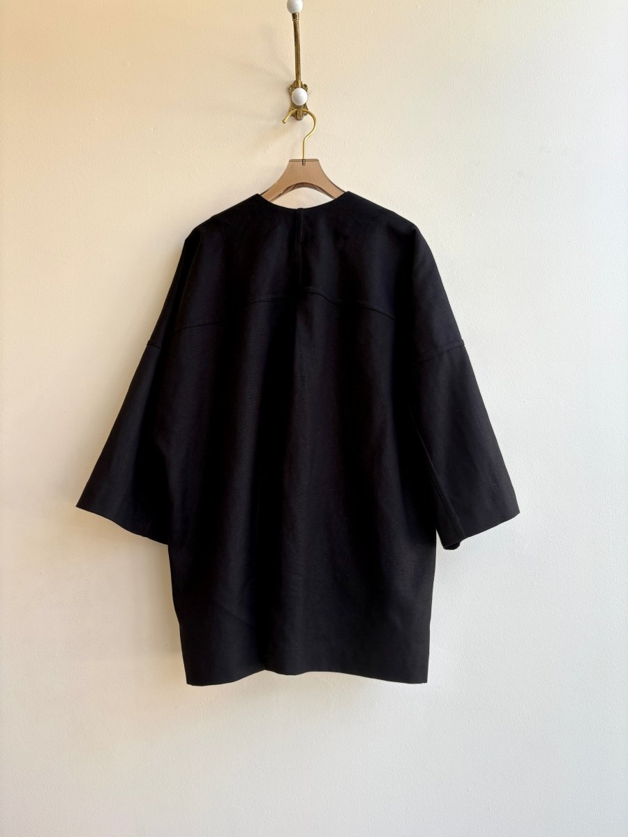 Black Hemp - Cotton Canvas Chore Jacket - Made X Hudson