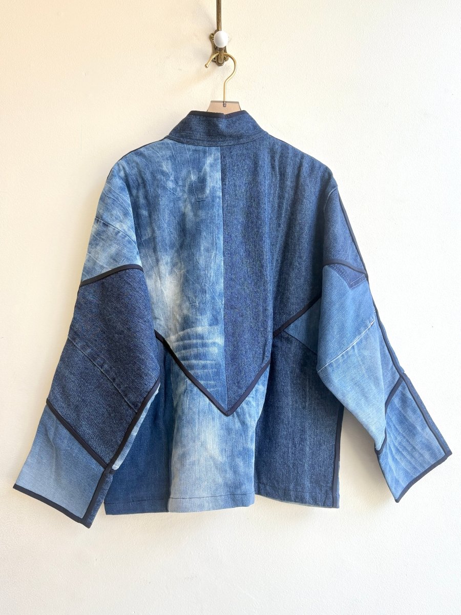 “Kerry” Ladhiya Denim Patchwork Jacket - Made X Hudson