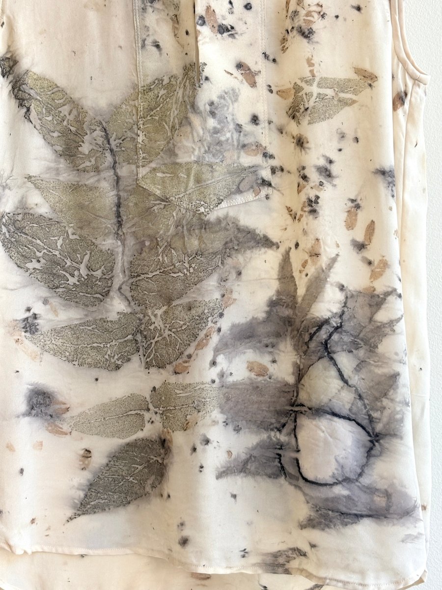 Short Sleeve Placket Front Shirt Botanically Printed (Reworked) - Made X Hudson