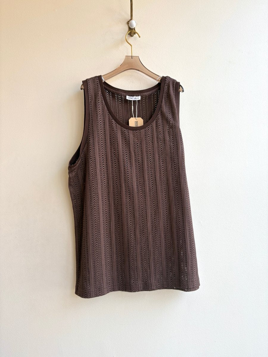 CMMN SWDN | Chestnut Crochet Tank Top (Vintage) - Made X Hudson