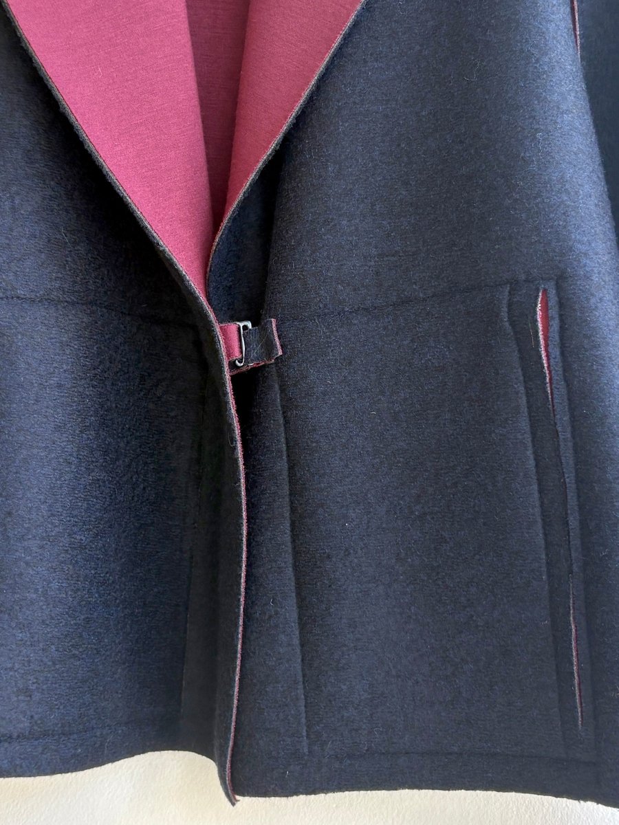 Burgundy and Black Shawl Jae | 2T - Made X Hudson