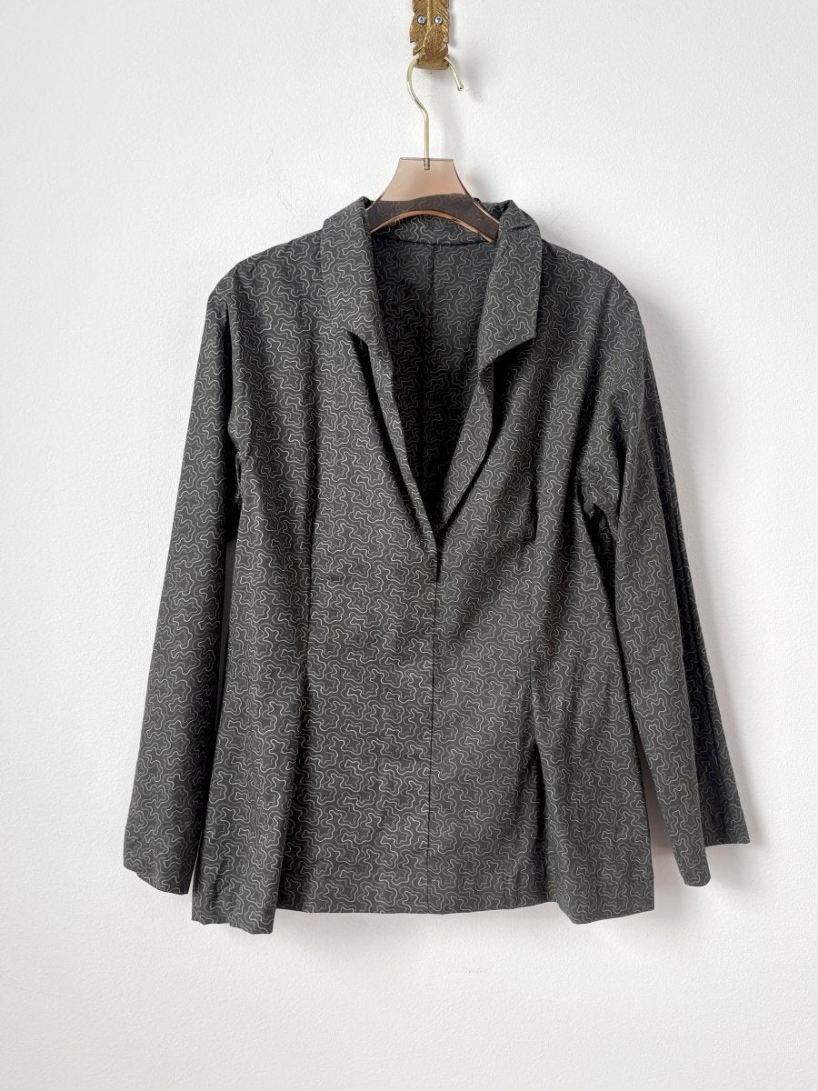 Ulrike Blouse in Lebanon Valley Etching Print - Made X Hudson