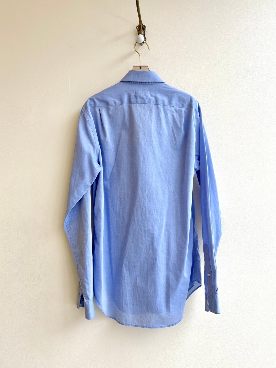 “Brady” Pale Blue Carrot Print Shirt (Reworked) - Made X Hudson