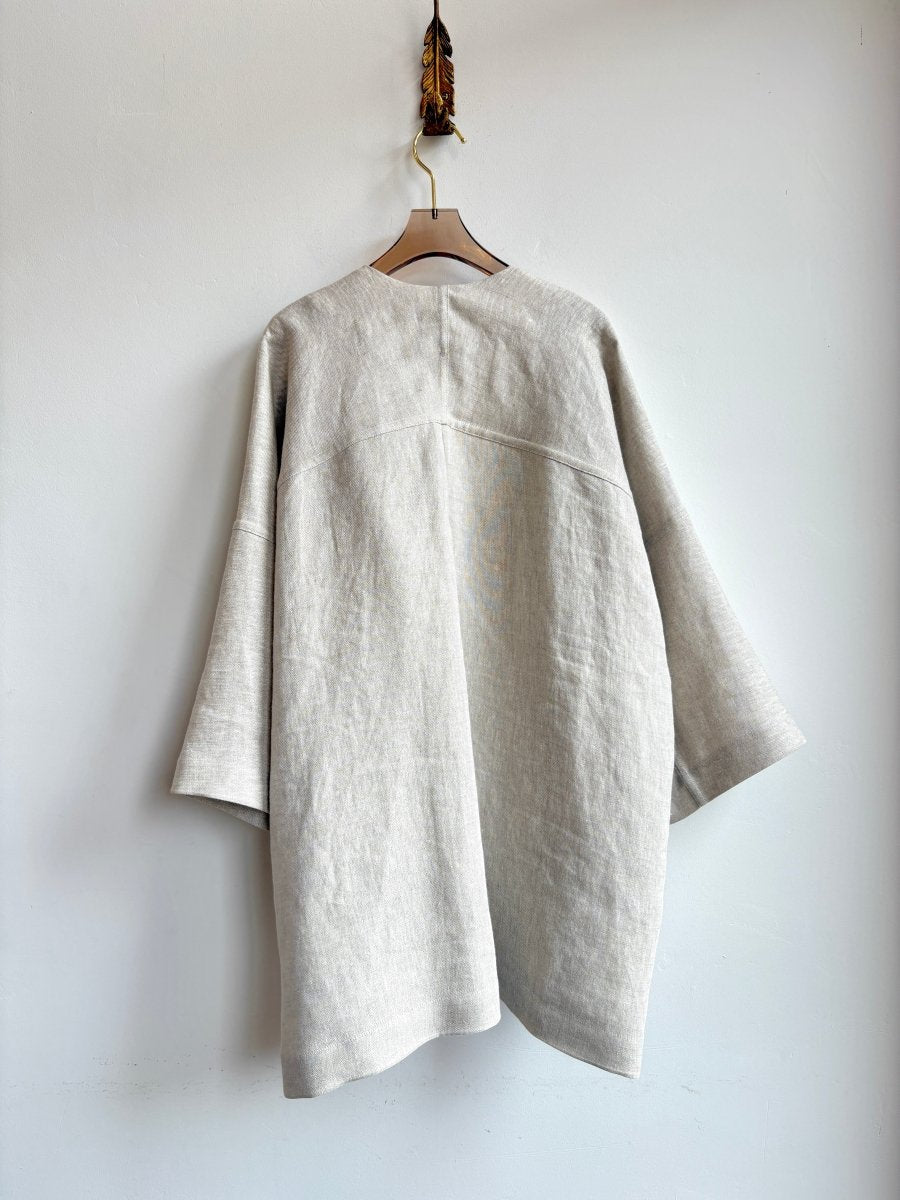 Oatmeal Linen Chore Jacket - Made X Hudson