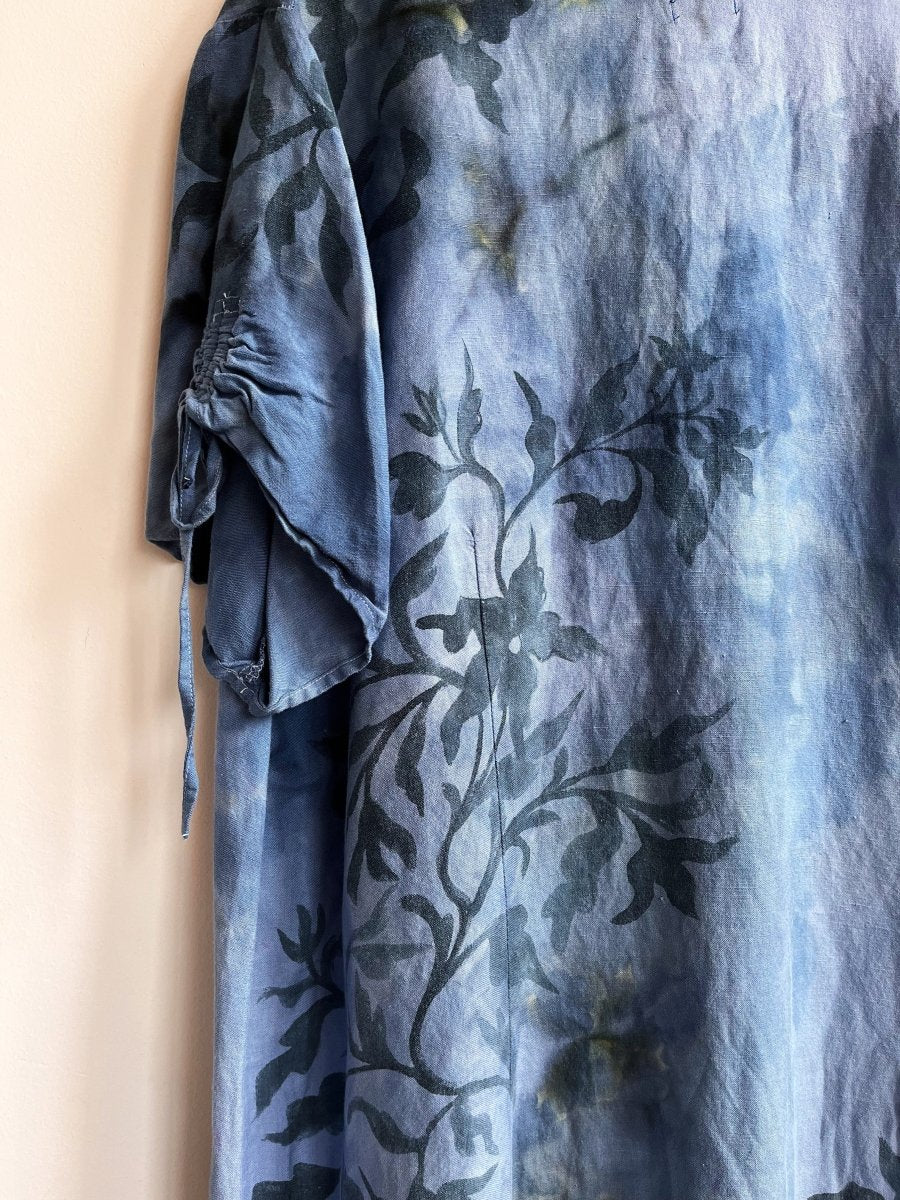 Hand Painted Indigo Tile Tunic (Reworked) - Made X Hudson