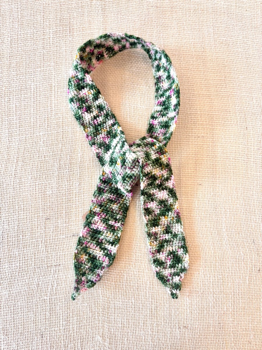 Spring Speckles Crochet Skinny Scarf - Made X Hudson