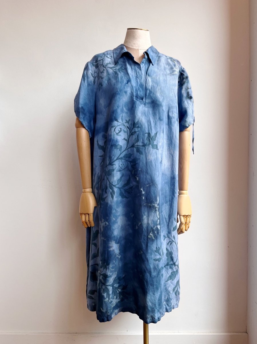 Hand Painted Indigo Tile Tunic (Reworked) - Made X Hudson