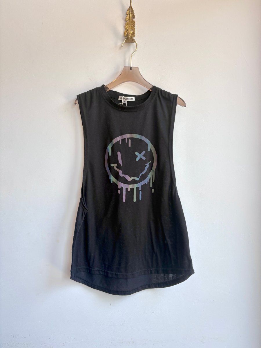 Cropped Smiley Sleeveless Tee (Reworked) - Made X Hudson