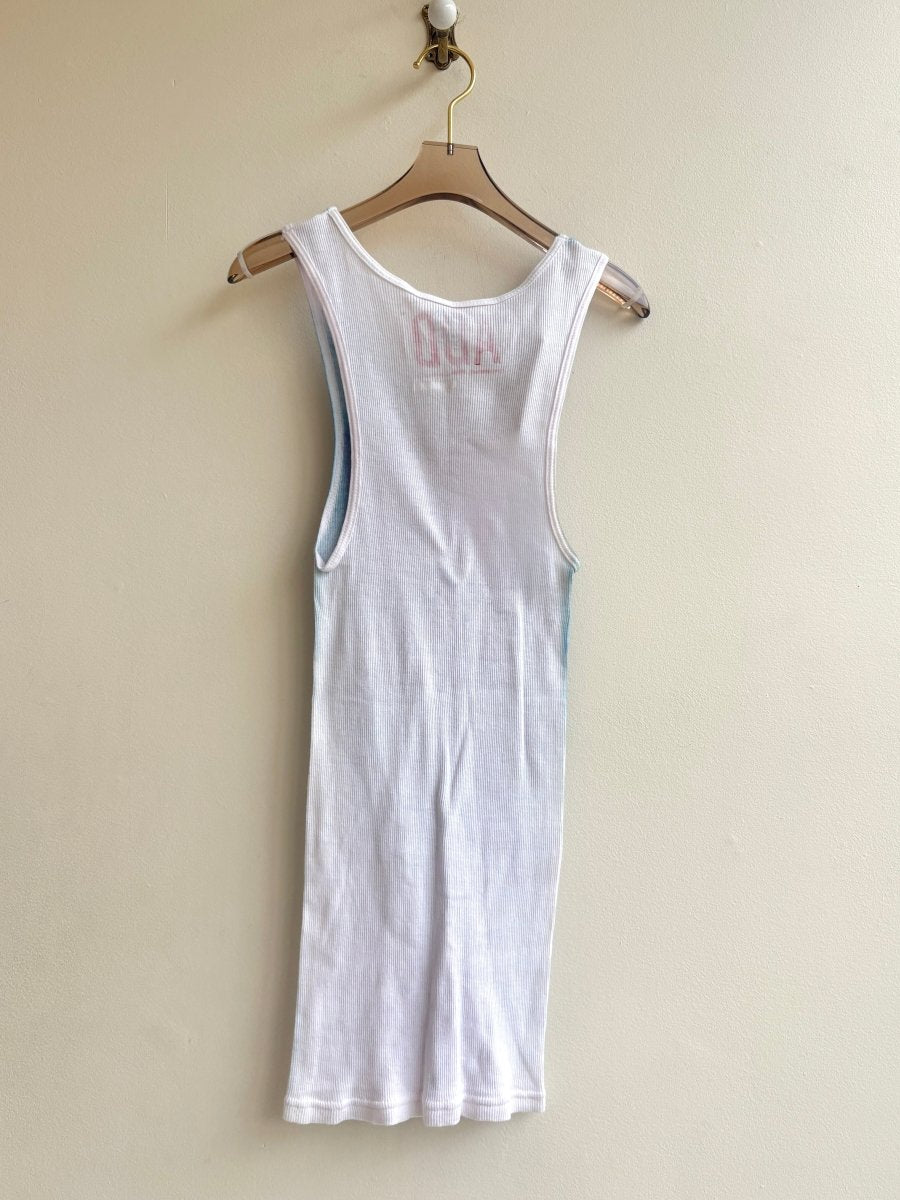 Cobalt and Magenta Frankenstein Cyanotype Long Tank (Reworked) - Made X Hudson