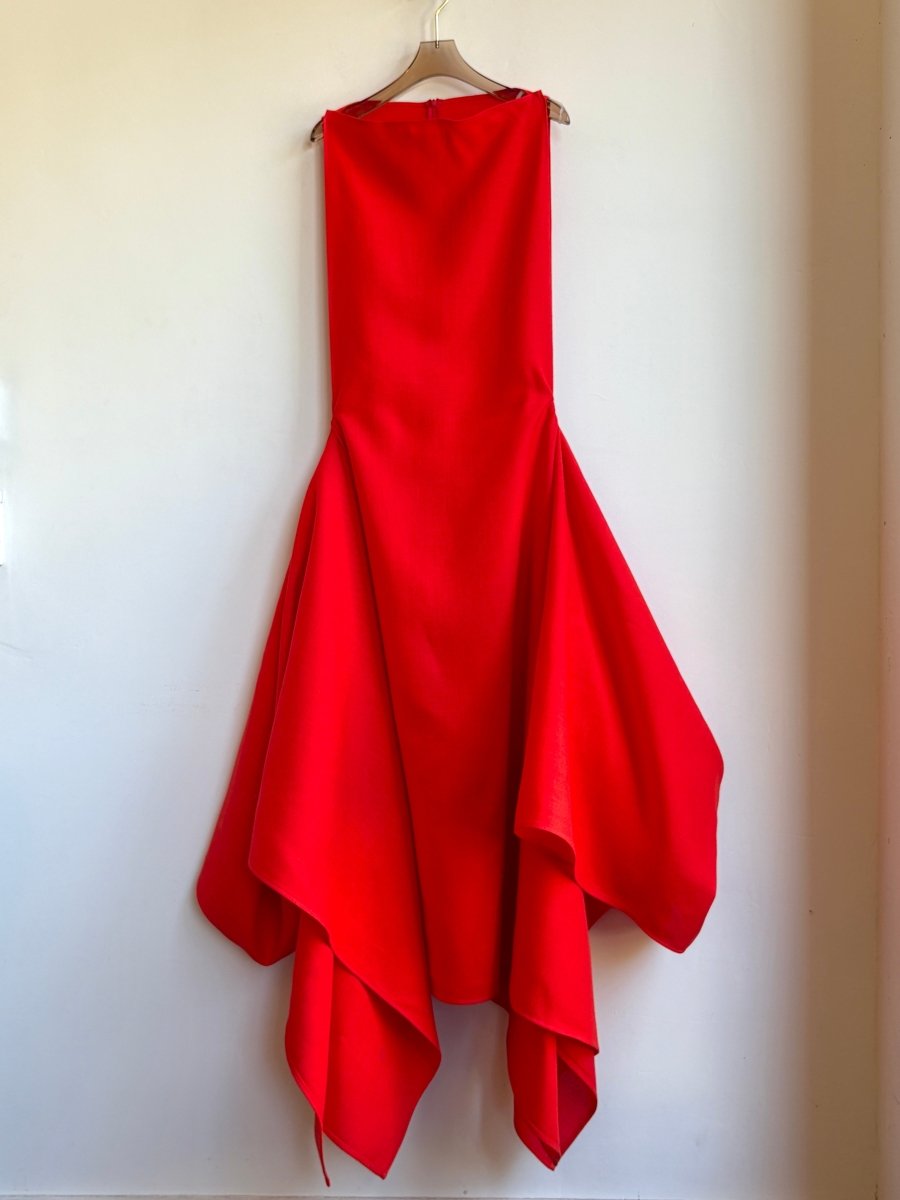 Zero - Waste Dress in Cherry Tomato - Made X Hudson