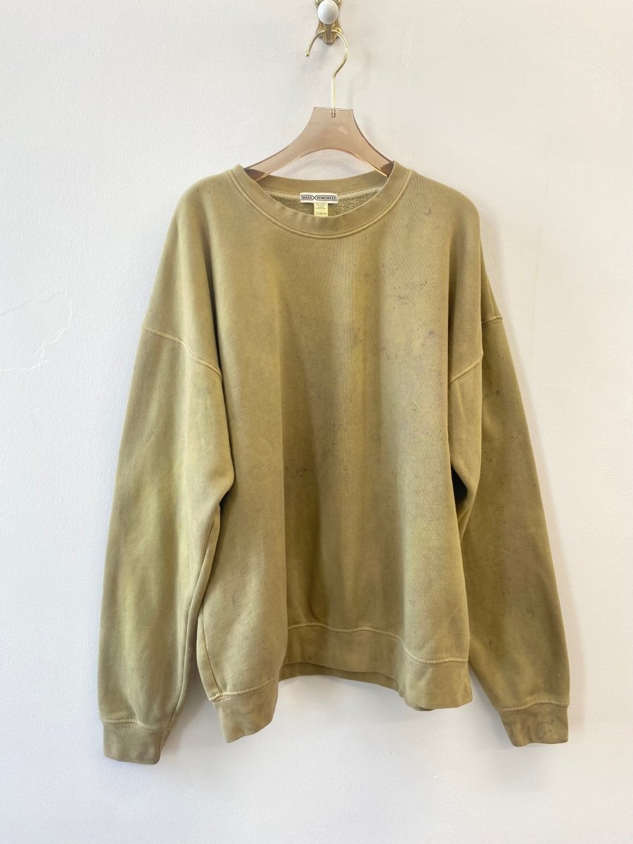 Green Splattered Crewneck Sweater - Made X Hudson