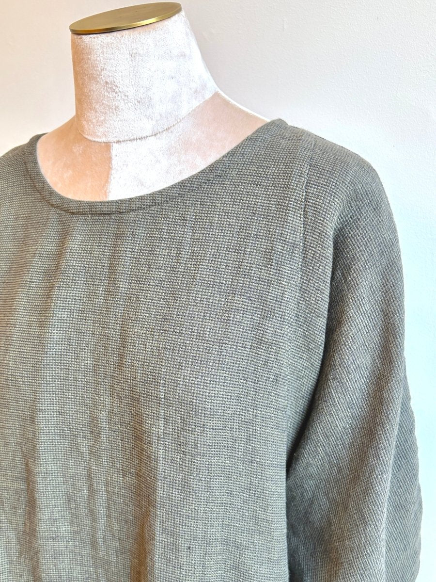 Slate Green Houndstooth Gallery Dress - Made X Hudson