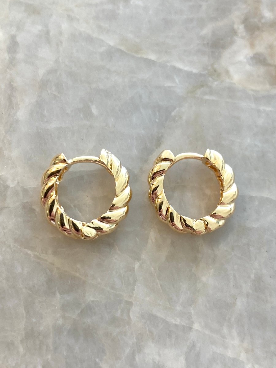 Everyday Croissant Huggie Hoops - Made X Hudson