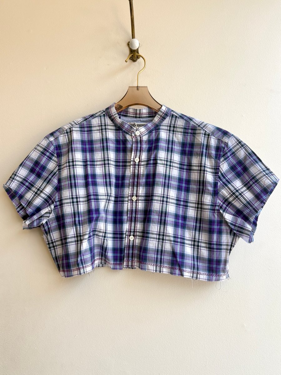 The Valley Shirt in Violet and Blue Plaid (Reworked) - Made X Hudson