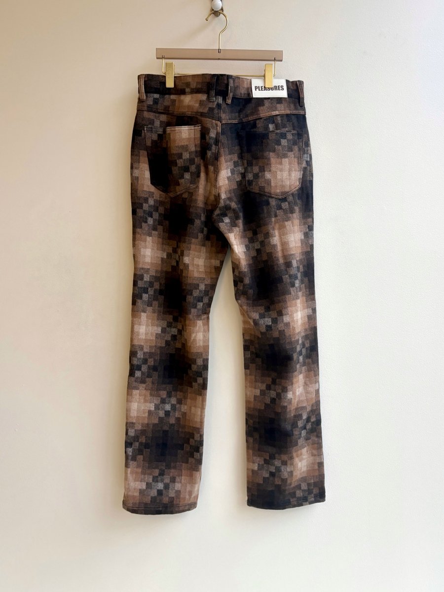 Pleasures Now | Brown Pixle Plaid Pant (Vintage) - Made X Hudson
