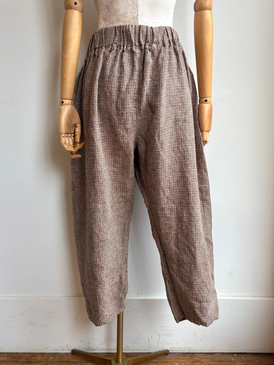 Micro Houndstooth Linen Studio Pant - Made X Hudson