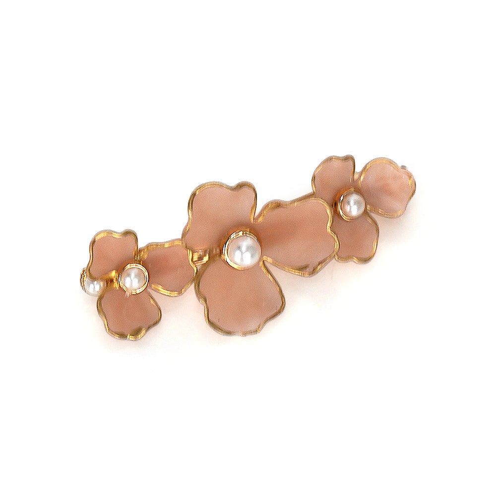 Three Flower Petal Barrette (Multiple Colors) - Made X Hudson