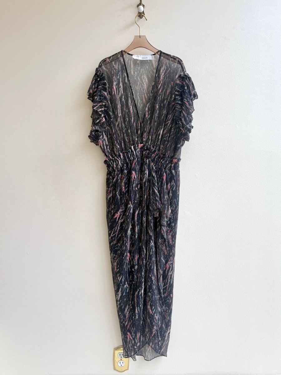Iro | Sheer Shimmer Ruffle Sleeve Dress (Vintage) - Made X Hudson