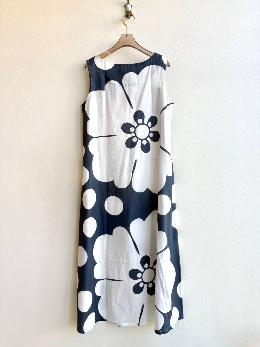 Charcoal Jumbo Pareo Sleeveless Long Dress - Made X Hudson